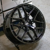 New 20 Inch Wolfrace Vanspeed Vortex Alloy Wheels In Gloss Raven Black, 1350kg Load Rated, Ford Transit Custom Gen 2, VW Transporter T7 6x120