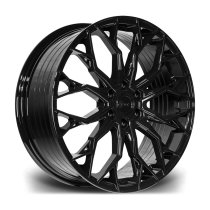 New 20 Inch Riviera RF5 Alloy Wheels In Gloss Black, Flow Formed, 1000kg Load Rated, Ford Transit Custom Gen 2, VW Transporter T7 6x120
