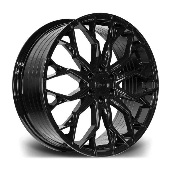 New 20 Inch Riviera RF5 Alloy Wheels In Gloss Black, Flow Formed, 1000kg Load Rated, Ford Transit Custom Gen 2, VW Transporter T7 6x120