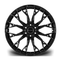 New 20 Inch Riviera RF5 Alloy Wheels In Gloss Black, Flow Formed, 1000kg Load Rated, Ford Transit Custom Gen 2, VW Transporter T7 6x120