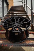 New 20 Inch Riviera RF5 Alloy Wheels In Gloss Black, Flow Formed, 1000kg Load Rated, Ford Transit Custom Gen 2, VW Transporter T7 6x120