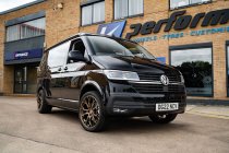 New 20 Inch Riviera RF5 Alloy Wheels In Matt Bronze, Flow Formed, 1000kg Load Rated, Ford Transit Custom Gen 2, VW Transporter T7 6x120