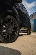 New 18 Inch Riviera RF16 Alloy Wheels In Gloss Black, Flow Formed, 1050kg Load Rated, Ford Transit Custom Gen 2, VW Transporter T7 6x120