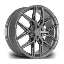 New 18 Inch Riviera RF16 Alloy Wheels In Satin Gunmetal, Flow Formed, 1050kg Load Rated, Ford Transit Custom Gen 2, VW Transporter T7 6x120