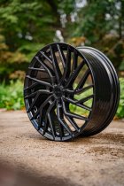 New 20 Inch Riviera RF17 Alloy Wheels In Gloss Black, Flow Formed, 1050kg Load Rated, Ford Transit Custom Gen 2, VW Transporter T7 6x120