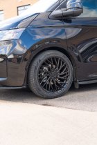 New 20 Inch Riviera RF17 Alloy Wheels In Gloss Black, Flow Formed, 1050kg Load Rated, Ford Transit Custom Gen 2, VW Transporter T7 6x120