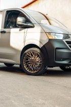 New 20 Inch Riviera RF17 Alloy Wheels In Matt Bronze, Flow Formed, 1050kg Load Rated, Ford Transit Custom Gen 2, VW Transporter T7 6x120