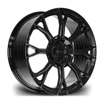 New 20 Inch Riviera RF25 Alloy Wheels In Gloss Black, Flow Formed, 1000kg Load Rated, Ford Transit Custom Gen 2, VW Transporter T7 6x120