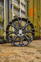 New 20 Inch Riviera RF25 Alloy Wheels In Black Polished Dark Tint, Flow Formed, 1000kg Load Rated, Ford Transit Custom Gen 2, VW Transporter T7 6x120