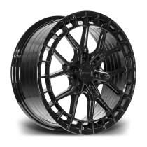 New 20 Inch Riviera RF26 Alloy Wheels In Gloss Black, Flow Formed, 1000kg Load Rated, Ford Transit Custom Gen 2, VW Transporter T7 6x120
