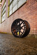New 20 Inch Riviera RF26 Alloy Wheels In Gloss Black, Flow Formed, 1000kg Load Rated, Ford Transit Custom Gen 2, VW Transporter T7 6x120