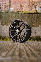 New 20 Inch Riviera RF26 Alloy Wheels In Black Polished Dark Tint, Flow Formed, 1000kg Load Rated, Ford Transit Custom Gen 2, VW Transporter T7 6x120