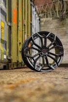New 20 Inch Riviera RF27 Alloy Wheels In Black Polished Dark Tint, Flow Formed, 1000kg Load Rated, Ford Transit Custom Gen 2, VW Transporter T7 6x120