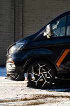 New 18 Inch Riviera RTV Alloy Wheels in Gloss Black Polished, Load Rated 1250kg For Ford Transit Custom 5x160