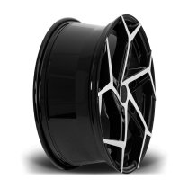 New 18 Inch Riviera RTV Alloy Wheels in Gloss Black Polished, Load Rated 1250kg For Ford Transit Custom 5x160