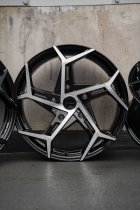 New 18 Inch Riviera RTV Alloy Wheels in Gloss Black Polished, Load Rated 1250kg For Ford Transit Custom 5x160