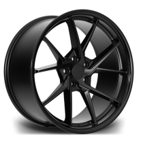 New 20 Inch Riviera RF1 Alloy Wheels in Matt Black with Gloss Black Lip, Deeper Concave 10″ Rears 5x120