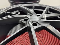 New 20 Inch Riviera RF1 Alloy Wheels in Matt Black with Gloss Black Lip, Deeper Concave 10" Rears 5x120
