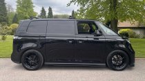 New 20 Inch Riviera RF1 Alloy Wheels in Matt Black with Gloss Black Lip, Deeper Concave 10" Rears 5x120