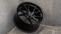 New 20 Inch Riviera RF1 Alloy Wheels in Matt Black with Gloss Black Lip, Deeper Concave 10" Rears 5x120