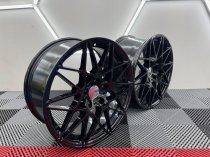 New 19 Inch Type 666 Comp Style Alloy Wheels in Gloss Black With Wider 9.5" Rears 5x120