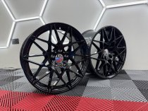 New 19 Inch Type 666 Comp Style Alloy Wheels in Gloss Black With Wider 9.5" Rears 5x120