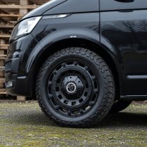 New 18 Inch Wolfrace Explorer Overland 1400 Alloy Wheels In Matt Black 1400kg Load, Kia PV5 5x114.3