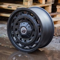 New 18 Inch Wolfrace Explorer Overland 1400 Alloy Wheels In Matt Black 1400kg Load, Kia PV5 5x114.3