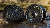 New 18 Inch Riviera Xtreme RXS4 Alloy Wheels In Satin Black, 1250kg Load Rated, Ford Transit Custom Gen 2, VW Transporter T7 6x120