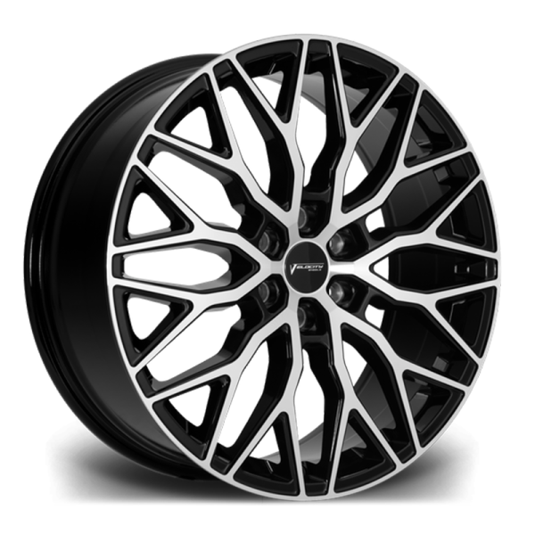 New 18 Inch Velocity VC1 Alloy Wheels In Black Polished, 1000kg Load Rated, Ford Transit Custom Gen 2, VW Transporter T7 6x120