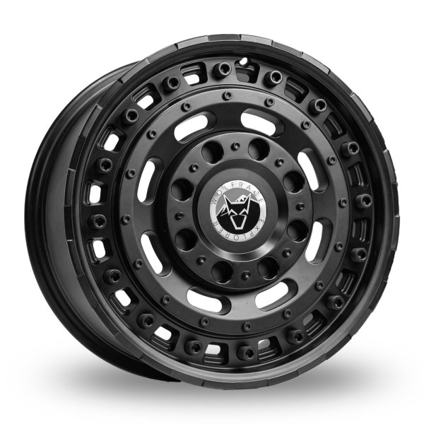 New 17 Inch Wolfrace Explorer Slotmag Alloy Wheels In Matt Black, 1250kg, Citroen Dispatch, Fiat Scudo, Peugeot Expert, Toyota Proace, Ford Transit Connect, Vauxhall Vivaro C 5x108