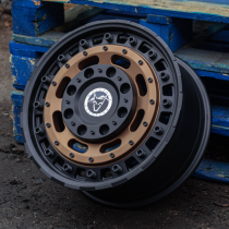 New 17 Inch Wolfrace Explorer Slotmag Alloy Wheels In Matt Black with Matt Bronze Center, 1250kg, Citroen Dispatch, Fiat Scudo, Peugeot Expert, Toyota Proace, Ford Transit Connect, Vauxhall Vivaro C 5x108