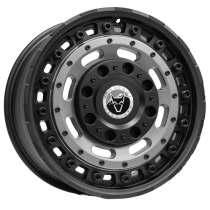 New 17 Inch Wolfrace Explorer Slotmag Alloy Wheels in Matt Black with Matt Gunmetal Center, 1250kg, Vauxhall Vivaro B, Nissan Primastar NV300, Renault Trafic 5x114.3