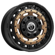 New 17 Inch Wolfrace Explorer Slotmag Alloy Wheels In Matt Black with Matt Bronze Center, 1250kg, Vauxhall Vivaro A, Movano C, Nissan Primastar, Renault Trafic, Citroen Relay, Fiat Ducato, Peugeot Boxer 5x118