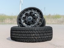New 17 Inch Wolfrace Explorer Slotmag Alloy Wheels In Matt Black with Matt Gunmetal Center, 1250kg Load, Master, Movano, Sprinter, VW LT, Ducato Maxi, Relay Maxi Van 5x130