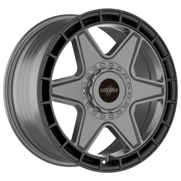 New 17 Inch Wolfrace Explorer Black Wolf Three Alloy Wheels In Matt Black Gunmetal, 1250kg, Ford Transit Custom Gen 2, VW Transporter T7 6x120