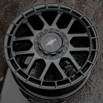New 17 Inch Wolfrace Explorer Black Wolf Four Alloy Wheels In Matt Black, 1250kg, VW Transporter T5 T6 5x120