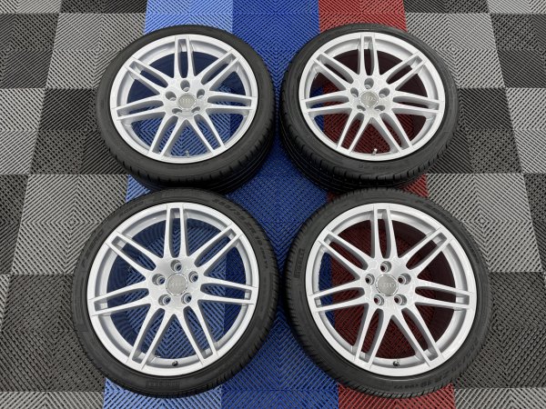 Used 19 Inch Genuine Audi TT 8J 7 Double Spoke RS4 Alloy Wheels, Fully Refurbished Including Tyres 5x112