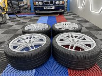 Used 19 Inch Genuine Audi TT 8J 7 Double Spoke RS4 Alloy Wheels, Fully Refurbished Including Tyres 5x112