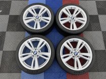Used 19 Inch Genuine BMW Style 442 M Alloy Wheels, Fully Refurbished in Gloss Silver, Including Good NON Runflat Tyres, 5x120