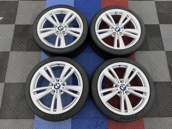 Used 19 Inch Genuine BMW Style 442 M Alloy Wheels, Fully Refurbished in Gloss Silver, Including Good NON Runflat Tyres, 5x120