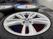 Used 19 Inch Genuine BMW Style 442 M Alloy Wheels, Fully Refurbished in Gloss Silver, Including Good NON Runflat Tyres, 5x120