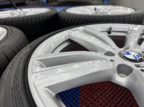 Used 19 Inch Genuine BMW Style 442 M Alloy Wheels, Fully Refurbished in Gloss Silver, Including Good NON Runflat Tyres, 5x120