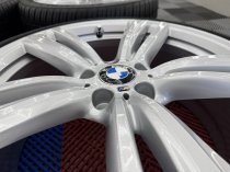 Used 19 Inch Genuine BMW Style 442 M Alloy Wheels, Fully Refurbished in Gloss Silver, Including Good NON Runflat Tyres, 5x120