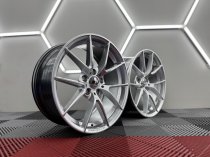 New 19 Inch CS Style Alloy Wheels In Hyper Silver, Engraved, Wider 9.5" Rears 763 5x120