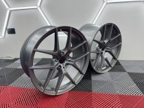 New 20 Inch Type 554 Alloy Wheels In Satin Gunmetal, Wider 10" Rears 763 5x120