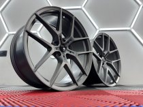 New 20 Inch Type 554 Alloy Wheels In Satin Gunmetal, Wider 10" Rears 763 5x120