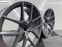 New 20 Inch Type 554 Alloy Wheels In Satin Gunmetal, Wider 10" Rears 763 5x120