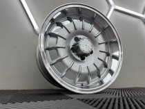 New 17 Inch Barock Style Alloy Wheels In Silver With Polished Deep Dish, Deeper 9″ Rear Mercedes Classic 5x112