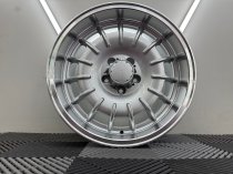 New 17 Inch Barock Style Alloy Wheels In Silver With Polished Deep Dish, Deeper 9" Rear Mercedes Classic 5x112